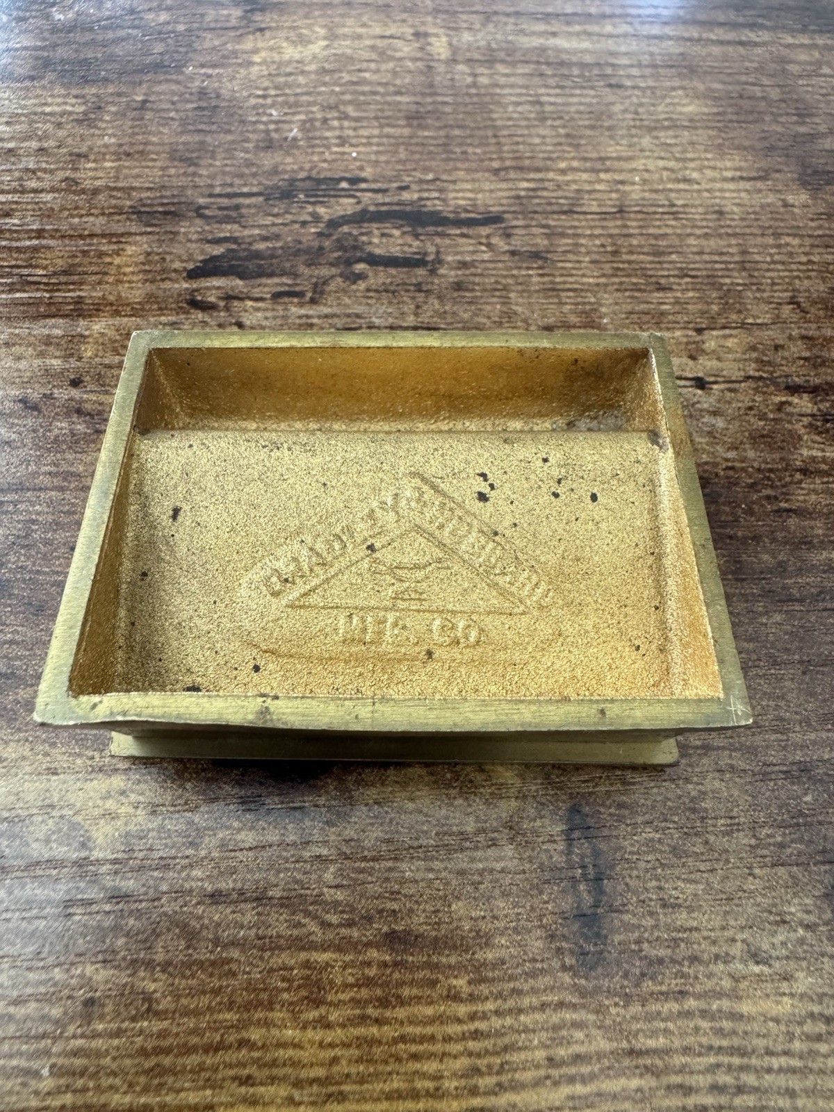 Antique Bradley & Hubbard Brass Stamp Box