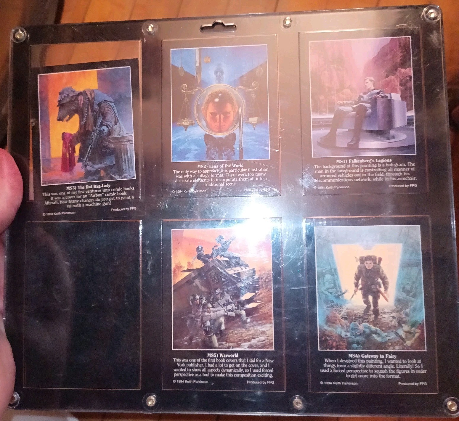 1994 FPG Keith Parkinson Metallic Storm Chase Card Complete Insert Set MS1-MS5