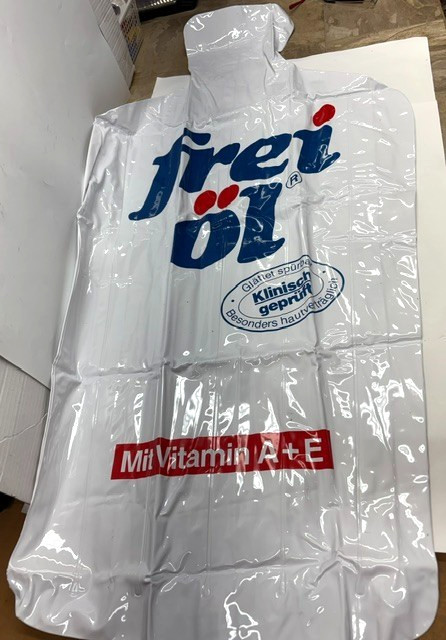 x2 NOS VTG Frei OL Body Oil Germany Advertising Pool Float - 