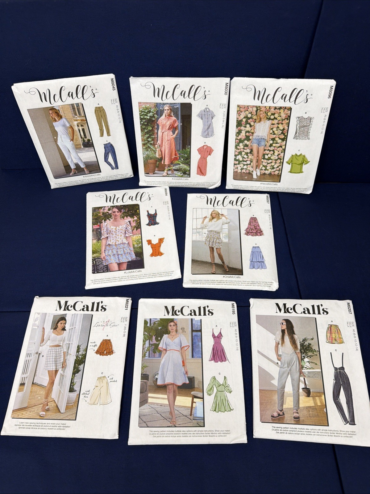 McCall’s 2020’s Sewing Pattern Lot (8) UNCUT M8045,8030,8096,8094,8221,8195,8207 McCall’s 2020’s Sewing Pattern Lot (8) UNCUT M8045,8030,8096,8094,8221,8195,8207