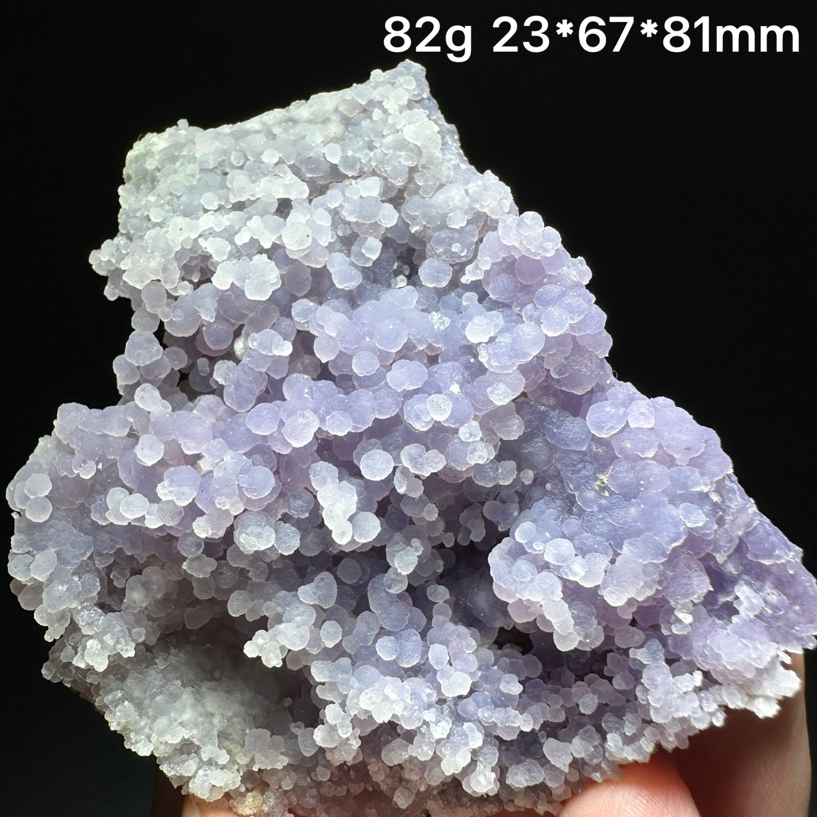 82G Natural purple grape agate quartz crystal granular mineral specimen