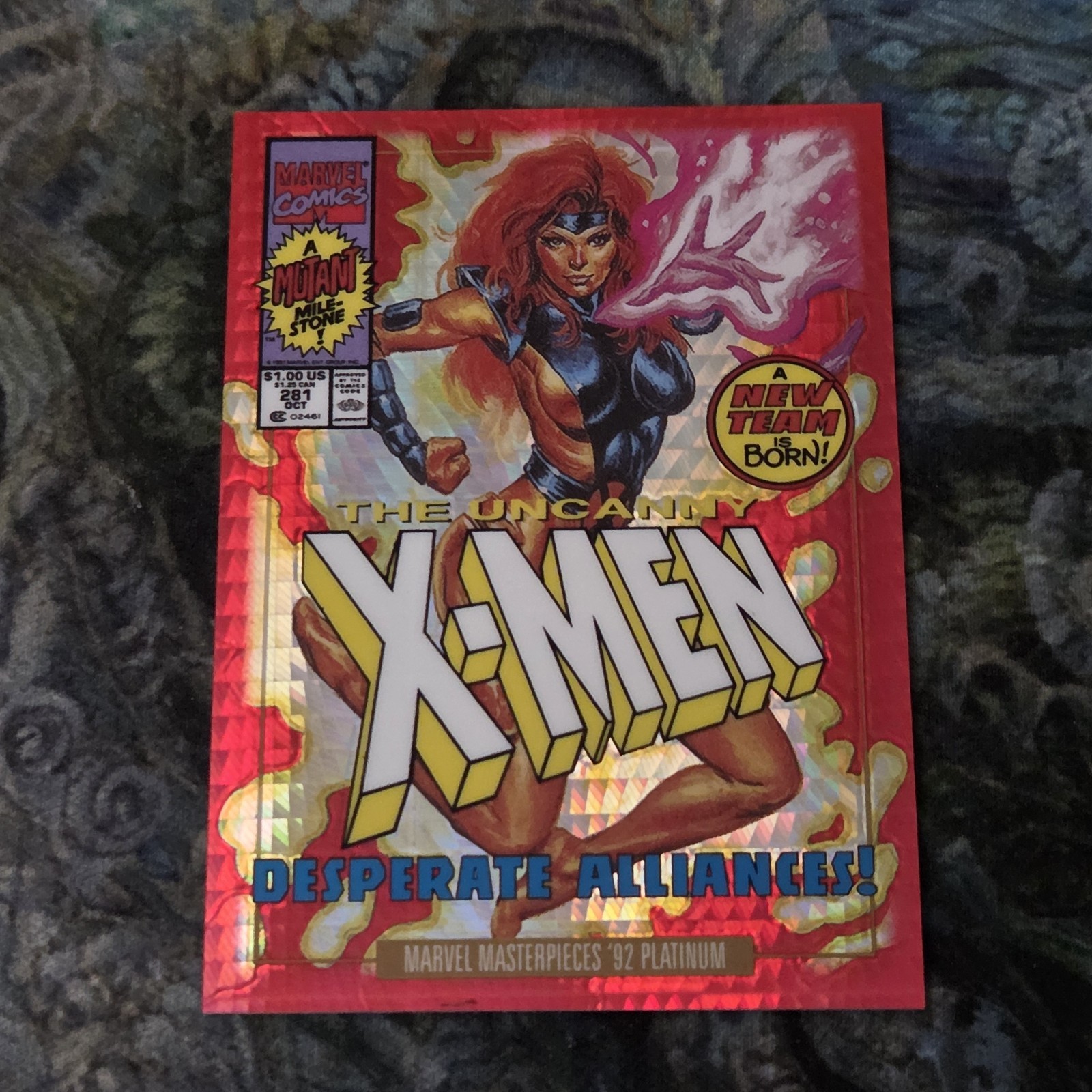 2024 Marvel Masterpieces '92 Platinum • Jean Grey Variant Covers Red Prism /292 2024 Marvel Masterpieces '92 Platinum • Jean Grey Variant Covers Red Prism /292