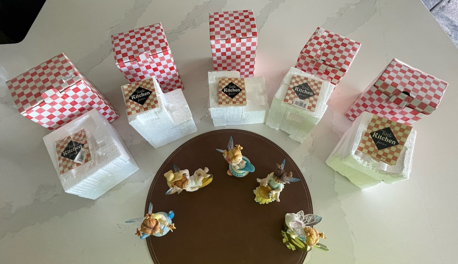 5 Enesco Little Kitchen Fairies “Peaches and Cream Fairie” Plus 4 More NEW