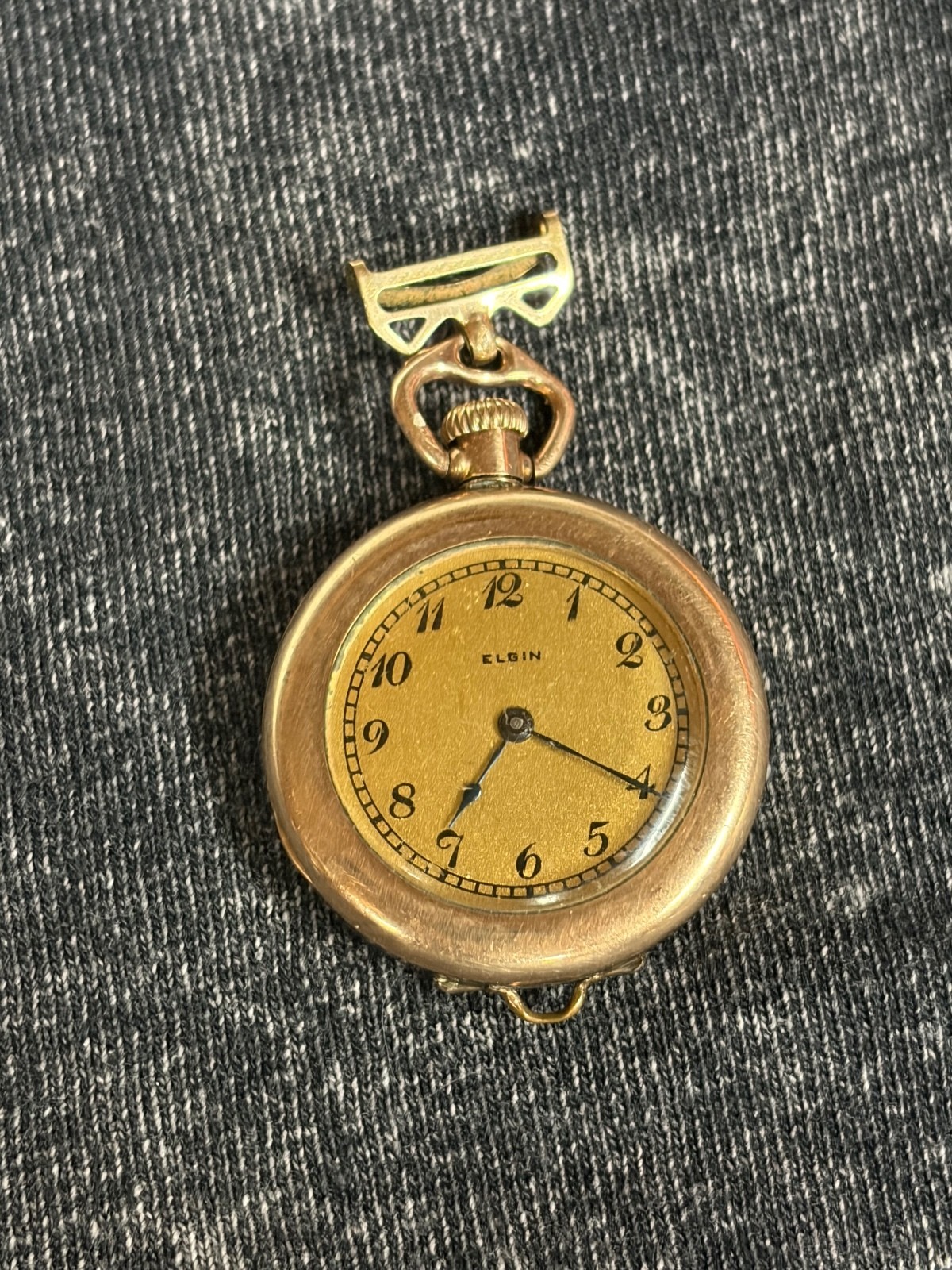 Vintage Elgin Gold Filled Pocket Watch Pendant Repair/Parts Vintage Elgin Gold Filled Pocket Watch Pendant Repair/Parts