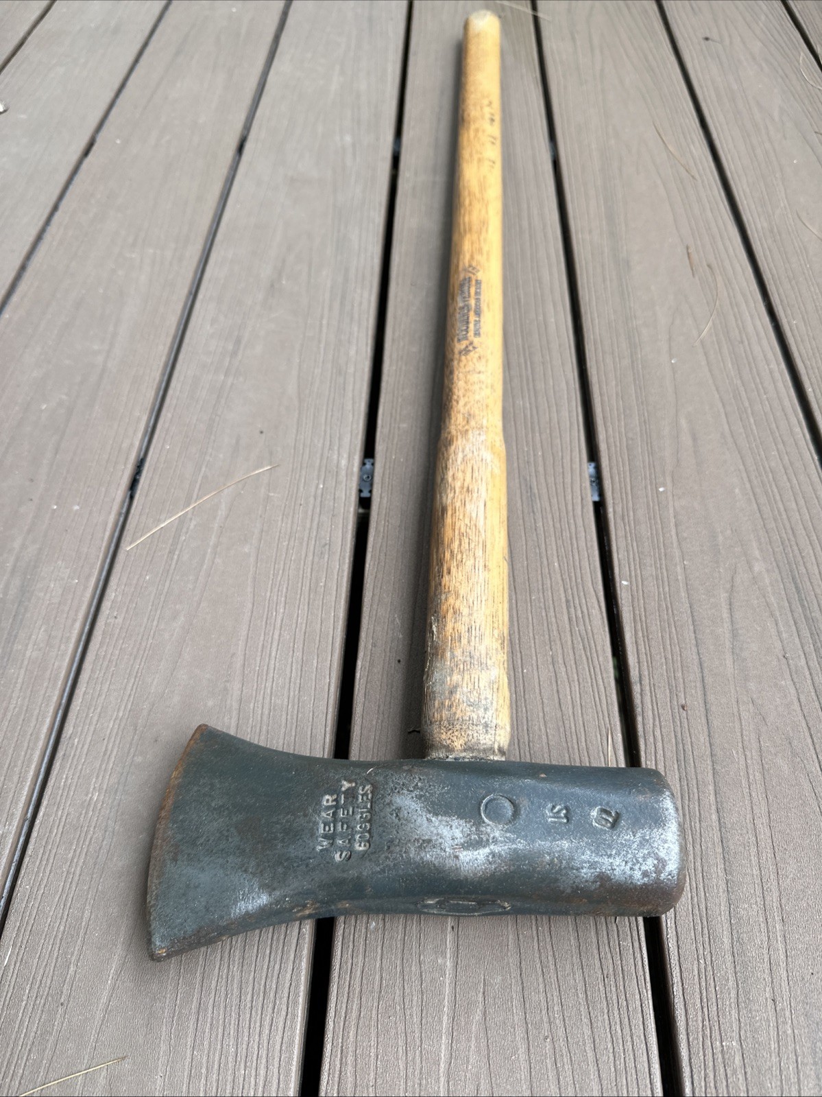 Woodings-Verona US 91 8 lb Splitting Maul 35” Original Hickory Handle Axe