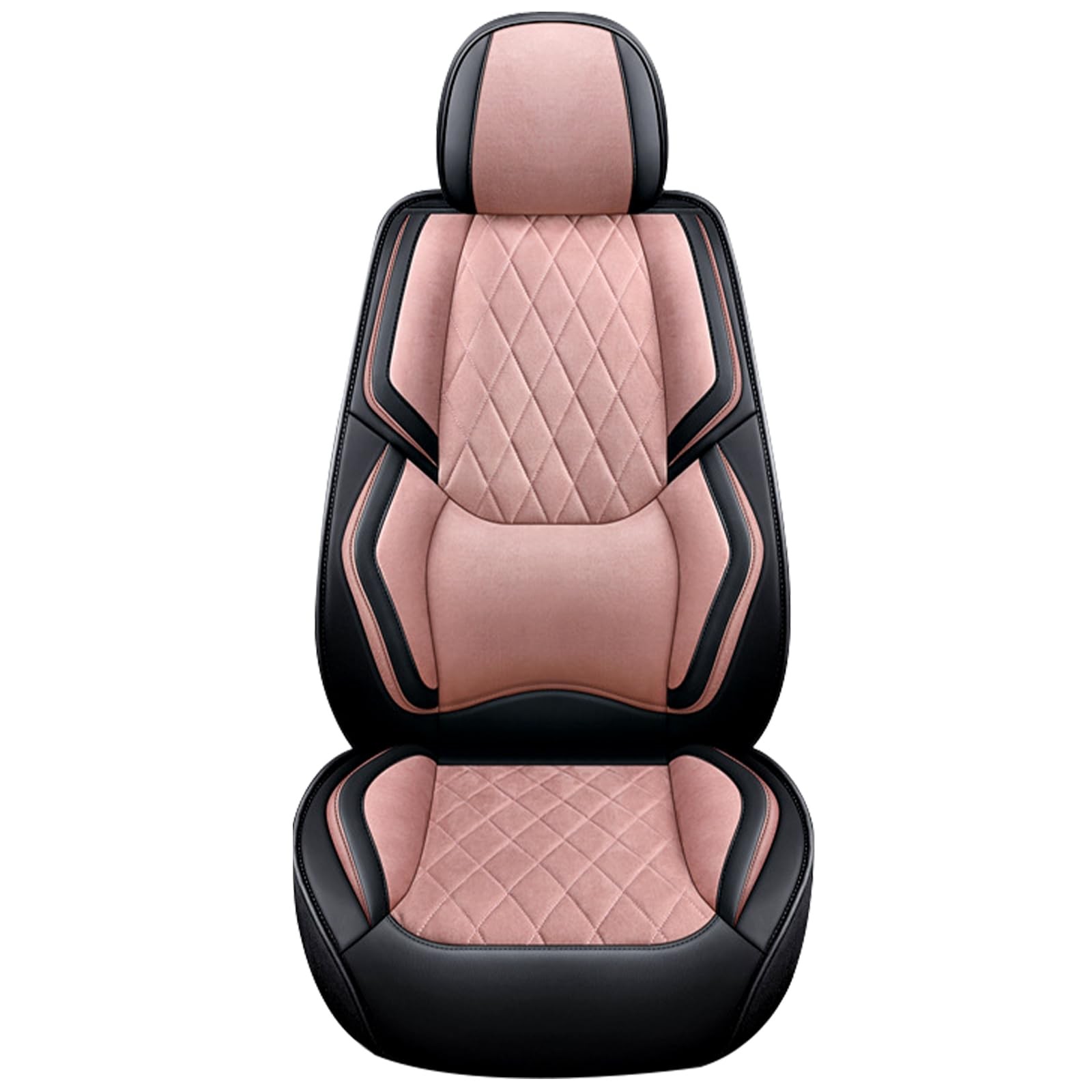 Car Seat Covers Full Set Premium Faux Leather 5 Seats Universal Fit, Pink Car Seat Covers Full Set Premium Faux Leather 5 Seats Universal Fit, Pink