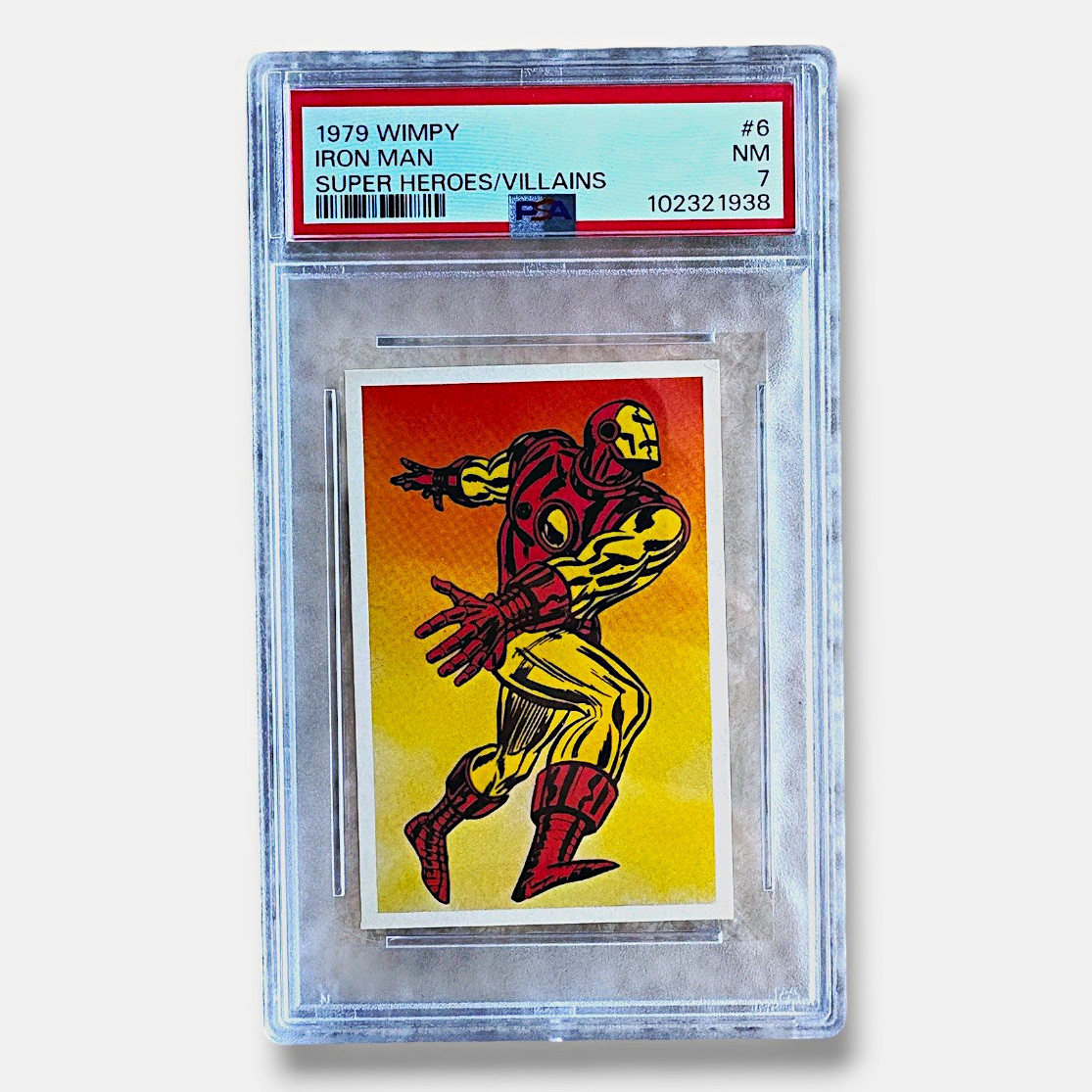 1979 Wimpy Mr Wimpy\'s Super Heroes Super Villains Iron Man #6 PSA 7 LOW POP