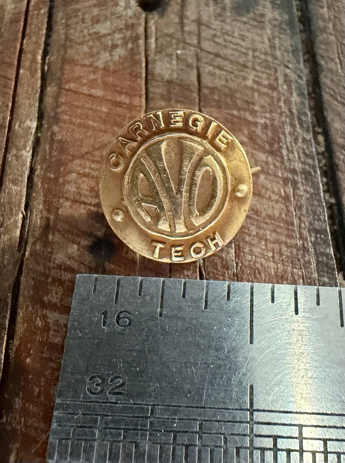 Antique 1920’s Carnegie Tech 10K Gold AVO Faculty (?) Pin Pittsburgh PA
