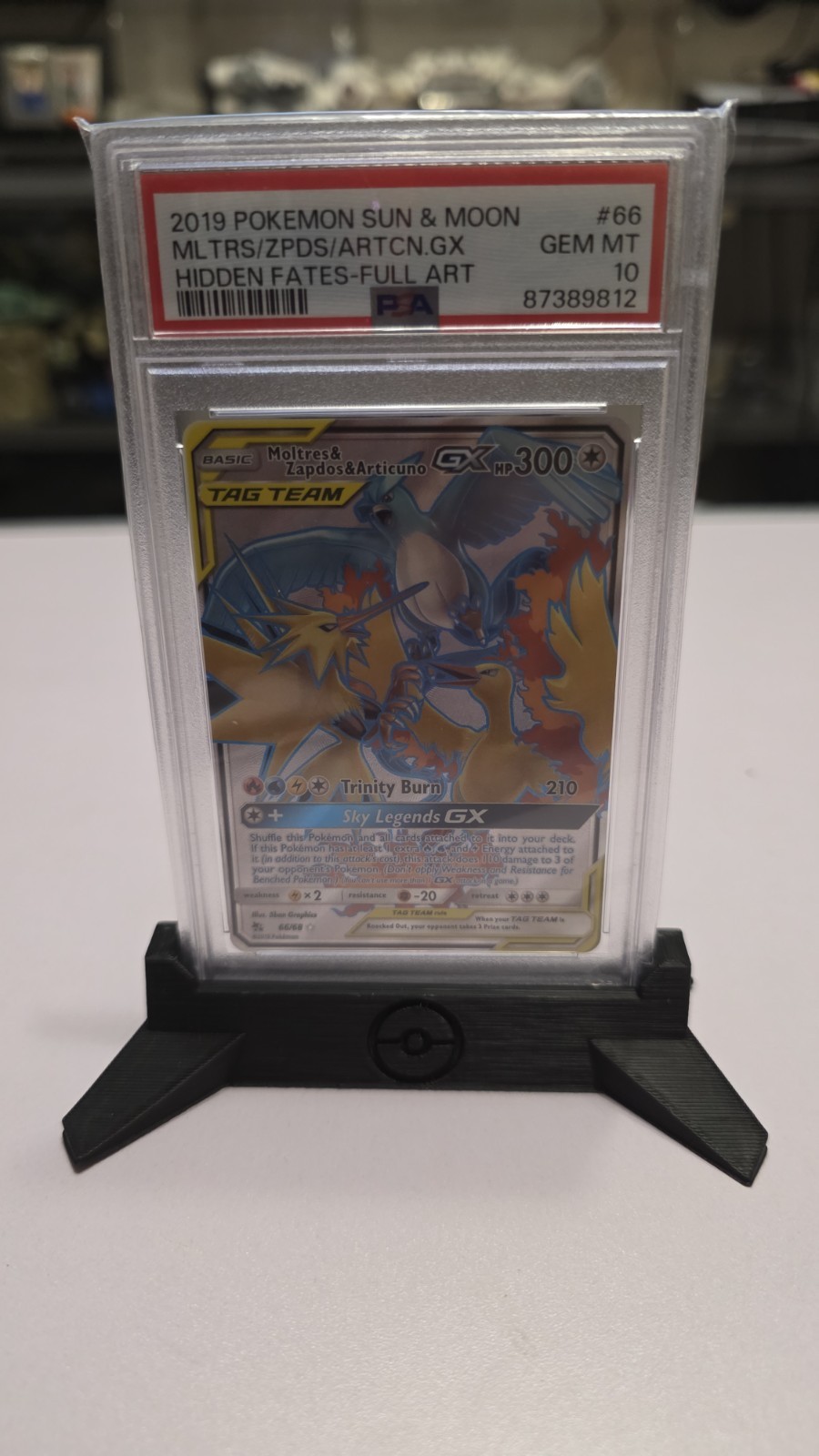 PSA 10 POKEMON SUN & MOON HIDDEN FATES #66 MLTRS/ZPDS/ARTCN.GX HIDDEN FATES-FA