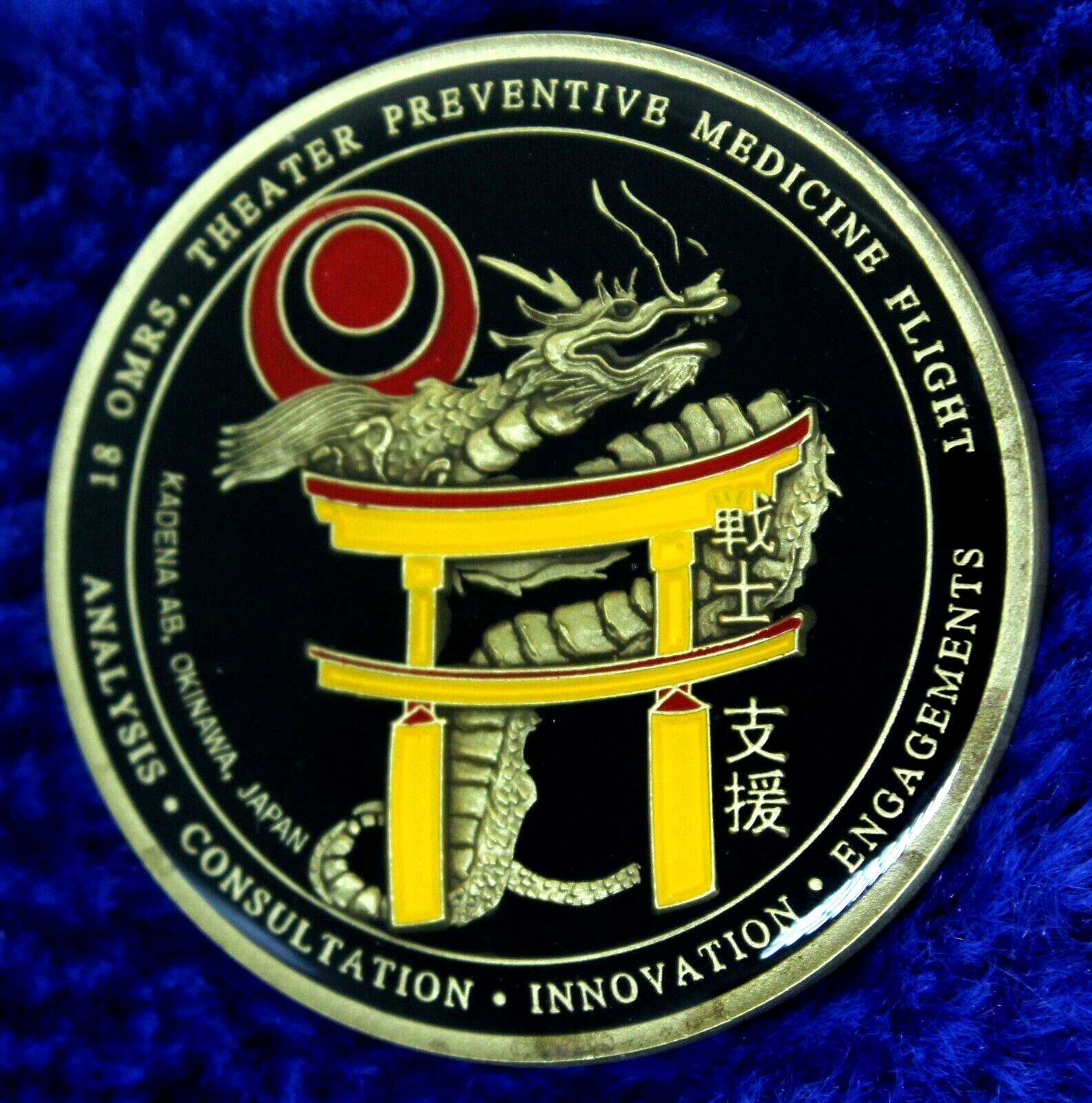 USAF 18th OMRS Theater Preventive Medicine Flight Challenge Coin PT-21