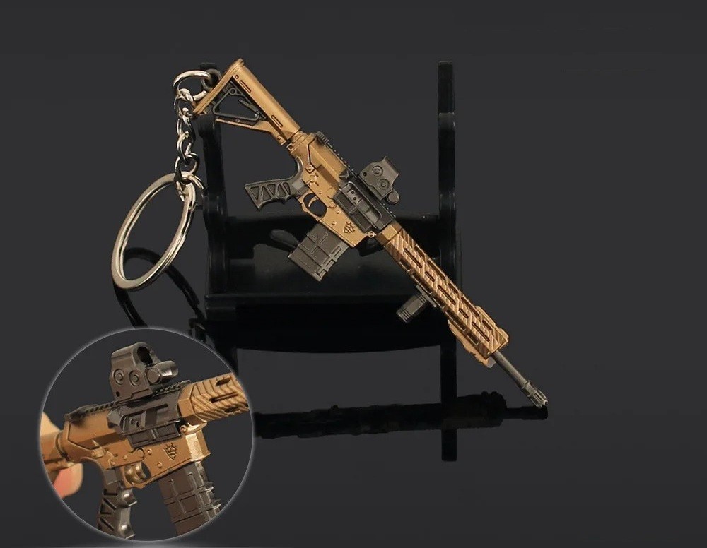 9cm/3.54inch Mini M110 Rifle Model Alloy Keychain