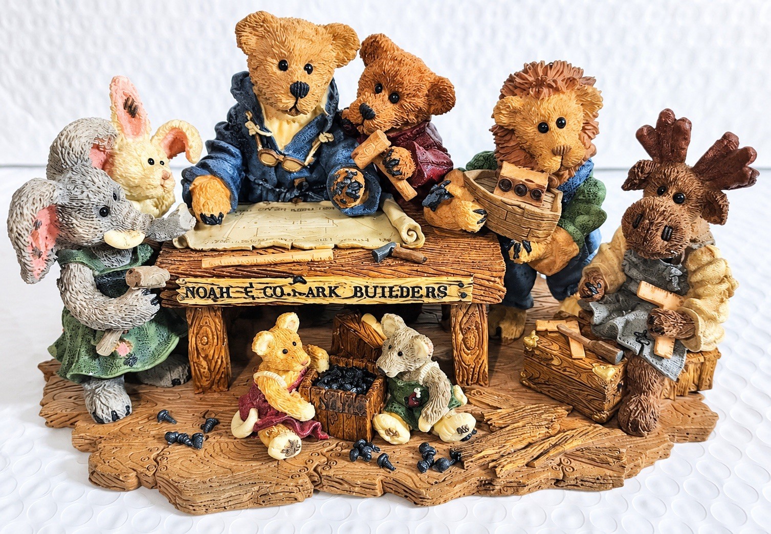 Boyds Bears & Friends Noah & Co. Ark Builders 1996 Limited Edition NIB