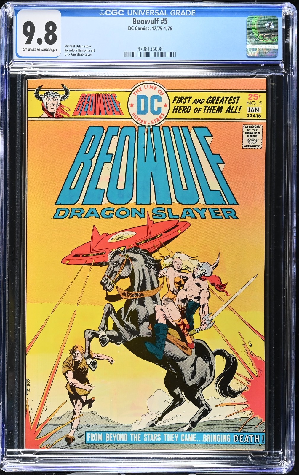 Beowulf Dragon Slayer #5 CGC 9.8 WP NM/M BRONZE AGE DC Comics 1975 🐲 🗡️