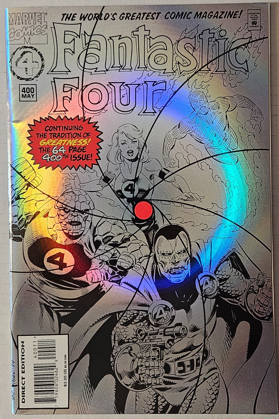 Fantastic Four #400, Marvel Comics, 1995. VF+. Fantastic Four #400, Marvel Comics, 1995. VF+.