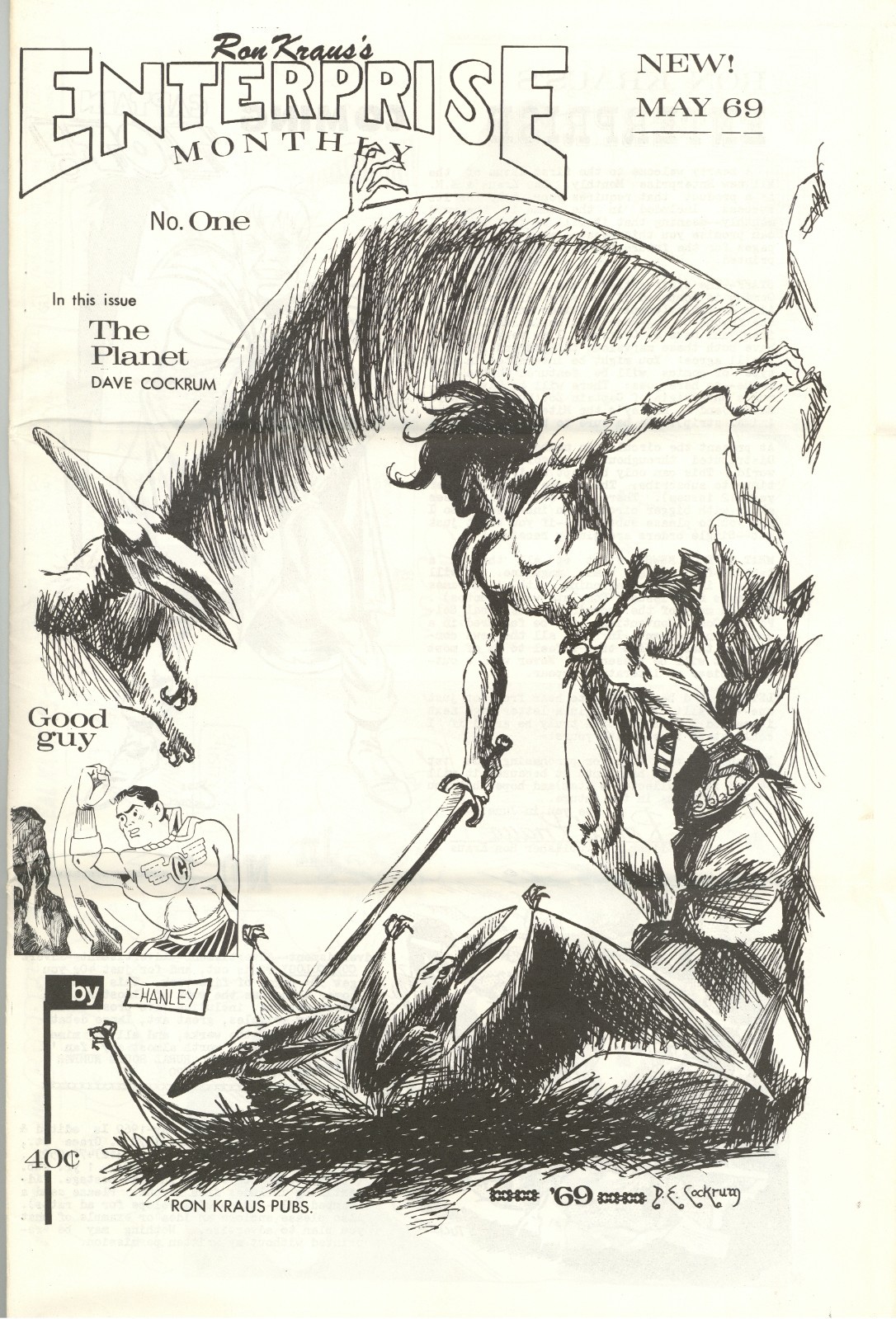 RON KRAUS\'S ENTERPRISE MONTHLY #1 May 1969 (Comic Fanzine) Dave Cockrum RON KRAUS\'S ENTERPRISE MONTHLY #1 May 1969 (Comic Fanzine) Dave Cockrum