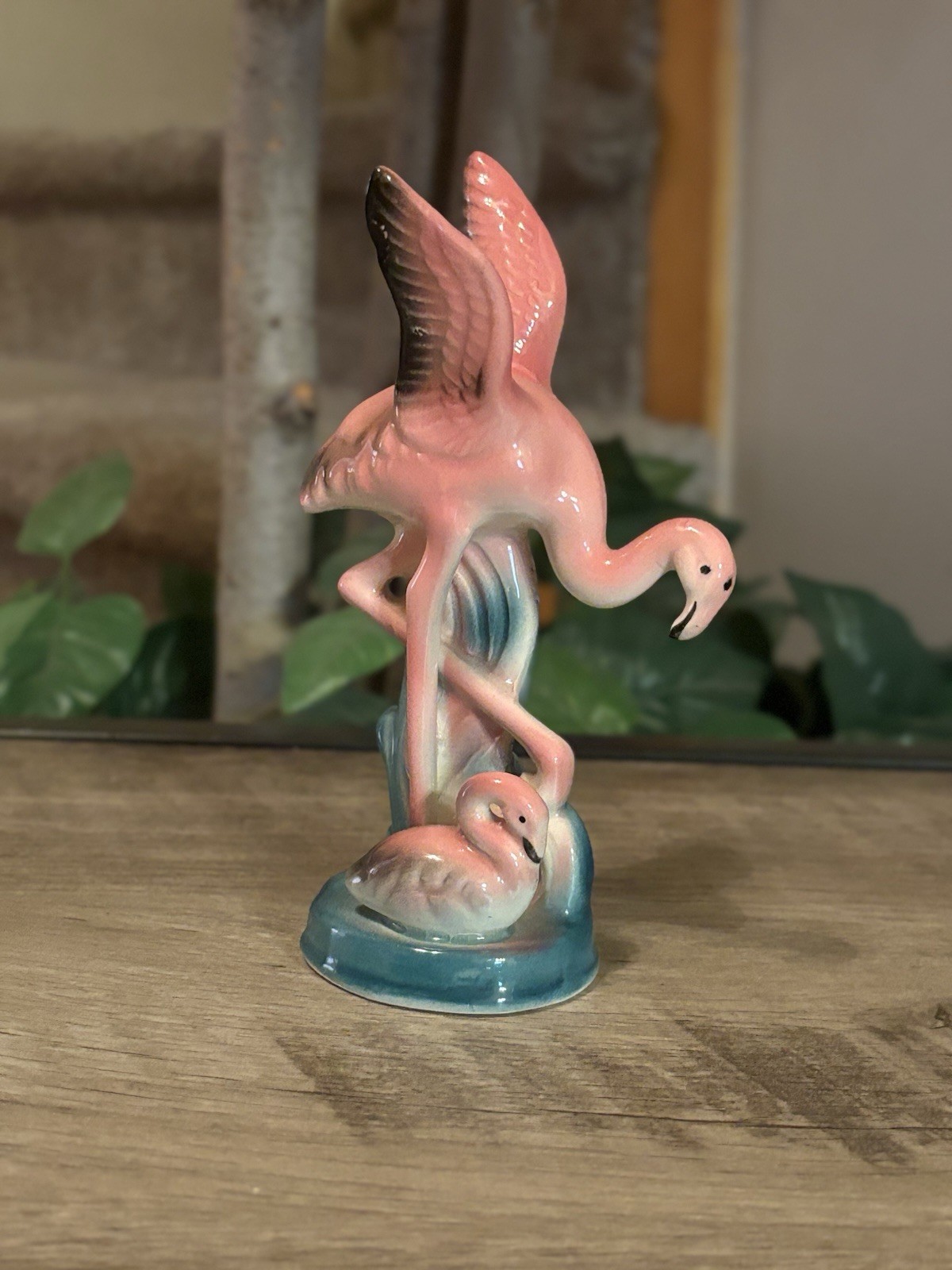 Vintage MCM Ceramic Pink Flamingo Figurine Made In Japan 1960’s Lusterware RARE Vintage MCM Ceramic Pink Flamingo Figurine Made In Japan 1960’s Lusterware RARE
