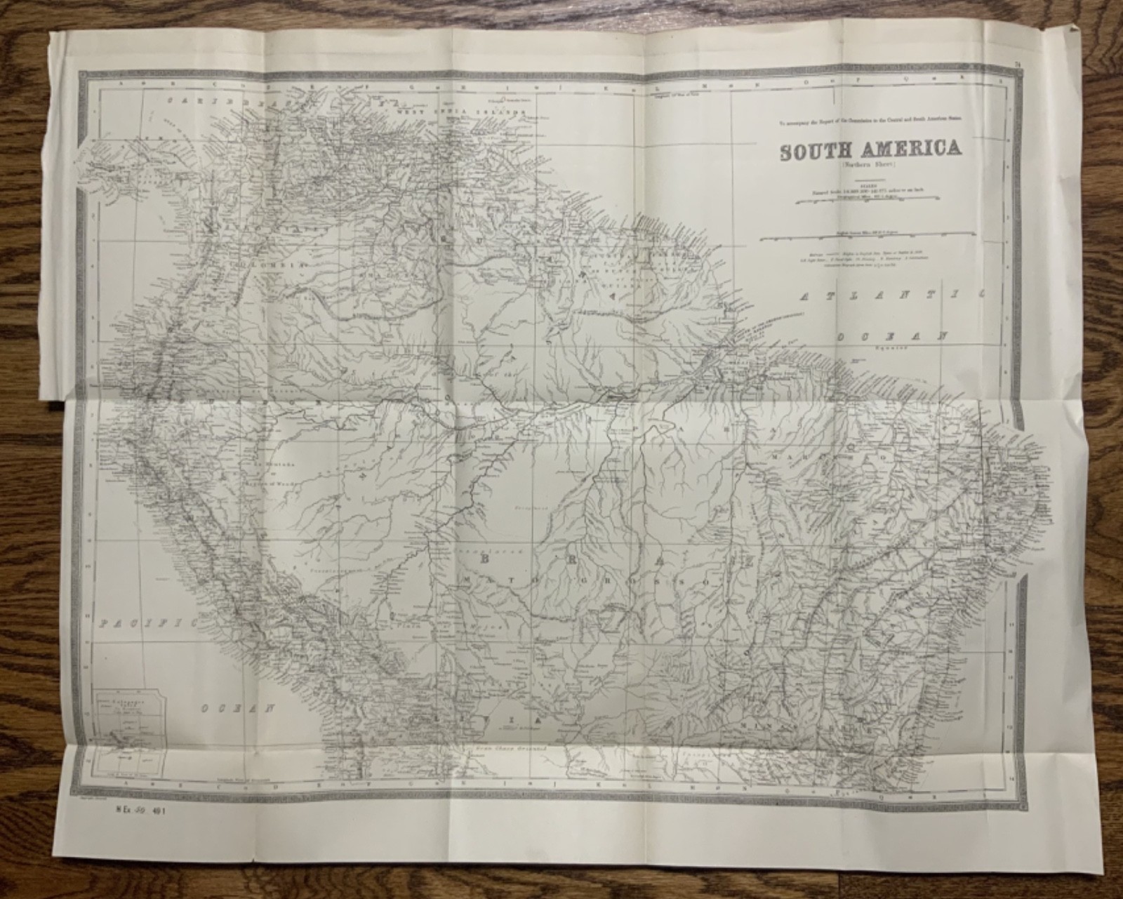 Antique South America Northern Sheet Map Colombia Venezuela West India Islands
