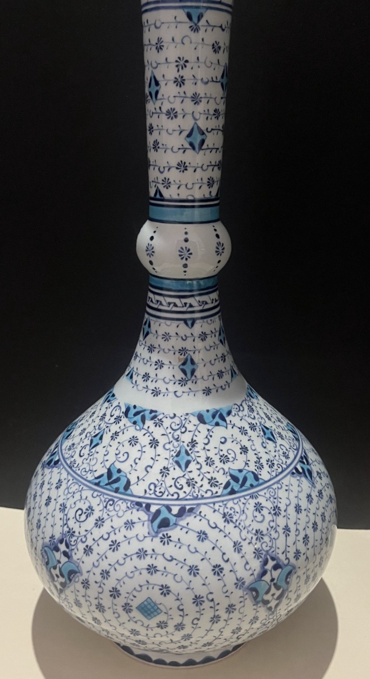 Vintage Fettah Cini Golden Horn Ceramic Vase 15\