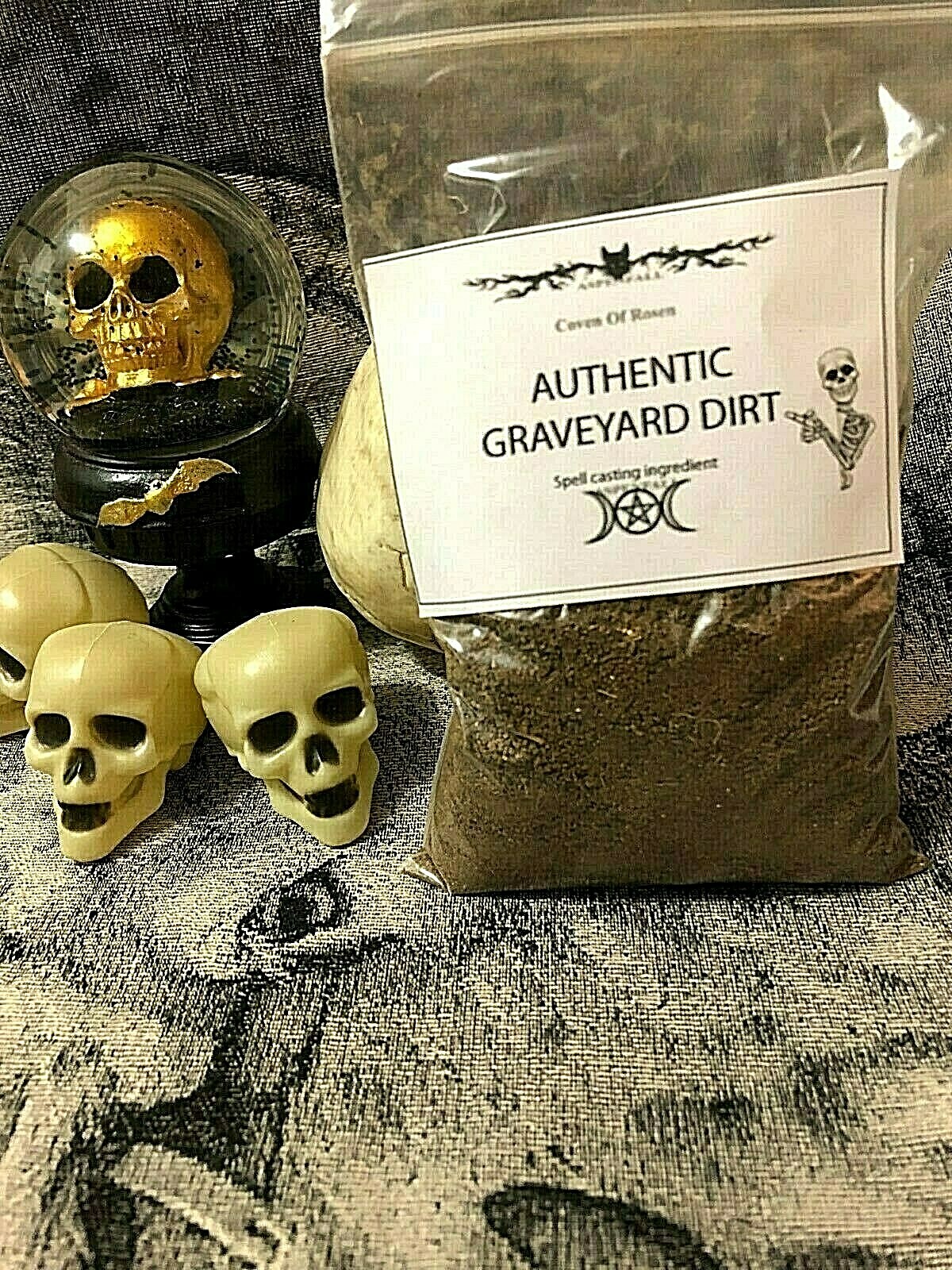 6oz FRESH Witches Authentic Old Cemetery Graveyard Dirt~Wiccan, Spells, Casting
