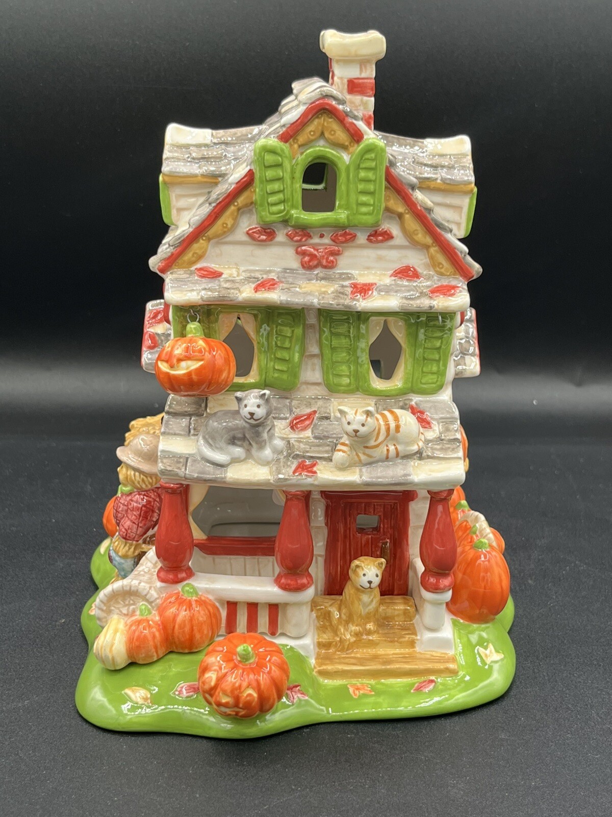 Avon Autumn\'s Glow Tealight House Luminous Treasures Fall Halloween 2002
