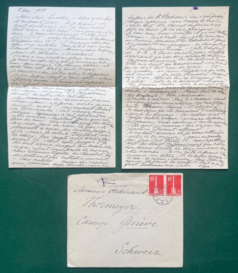 Grand Duchess Olga Romanov Gatchina Imperial Russian Antique Signed Letter