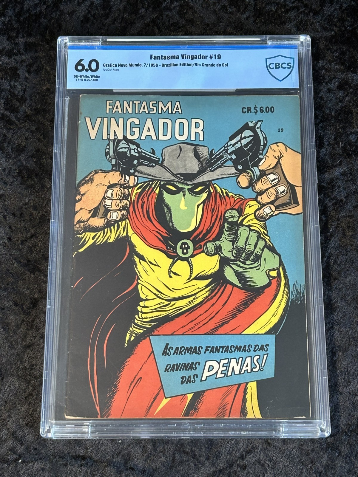 RARE Brazilian Original Ghost Rider Cover 1957 Fantasma Vingador #19 CBCS 6.0