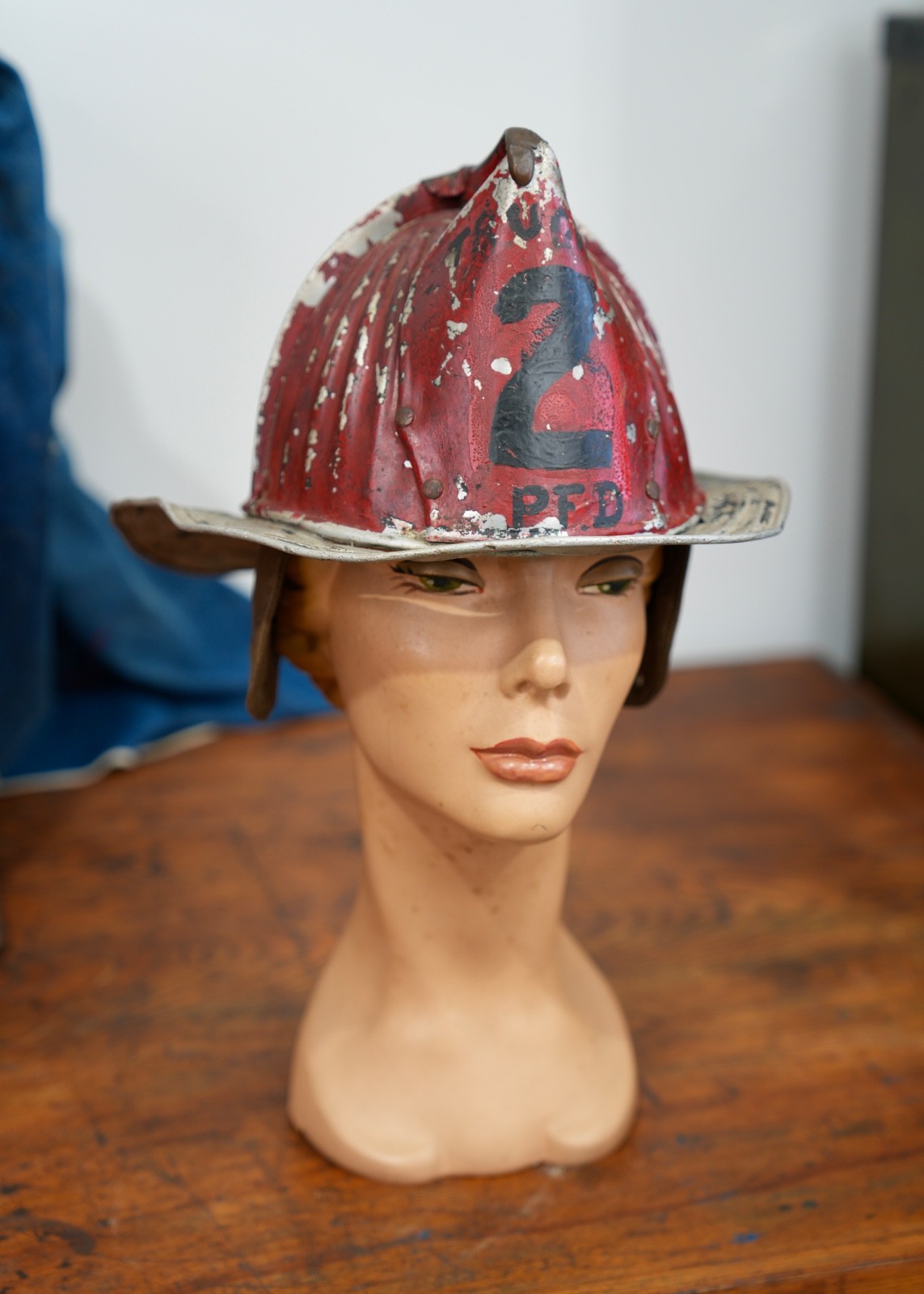 Antique Fire Department Fireman’s Helmet Red Black Pennsylvania Vintage Antique Fire Department Fireman’s Helmet Red Black Pennsylvania Vintage