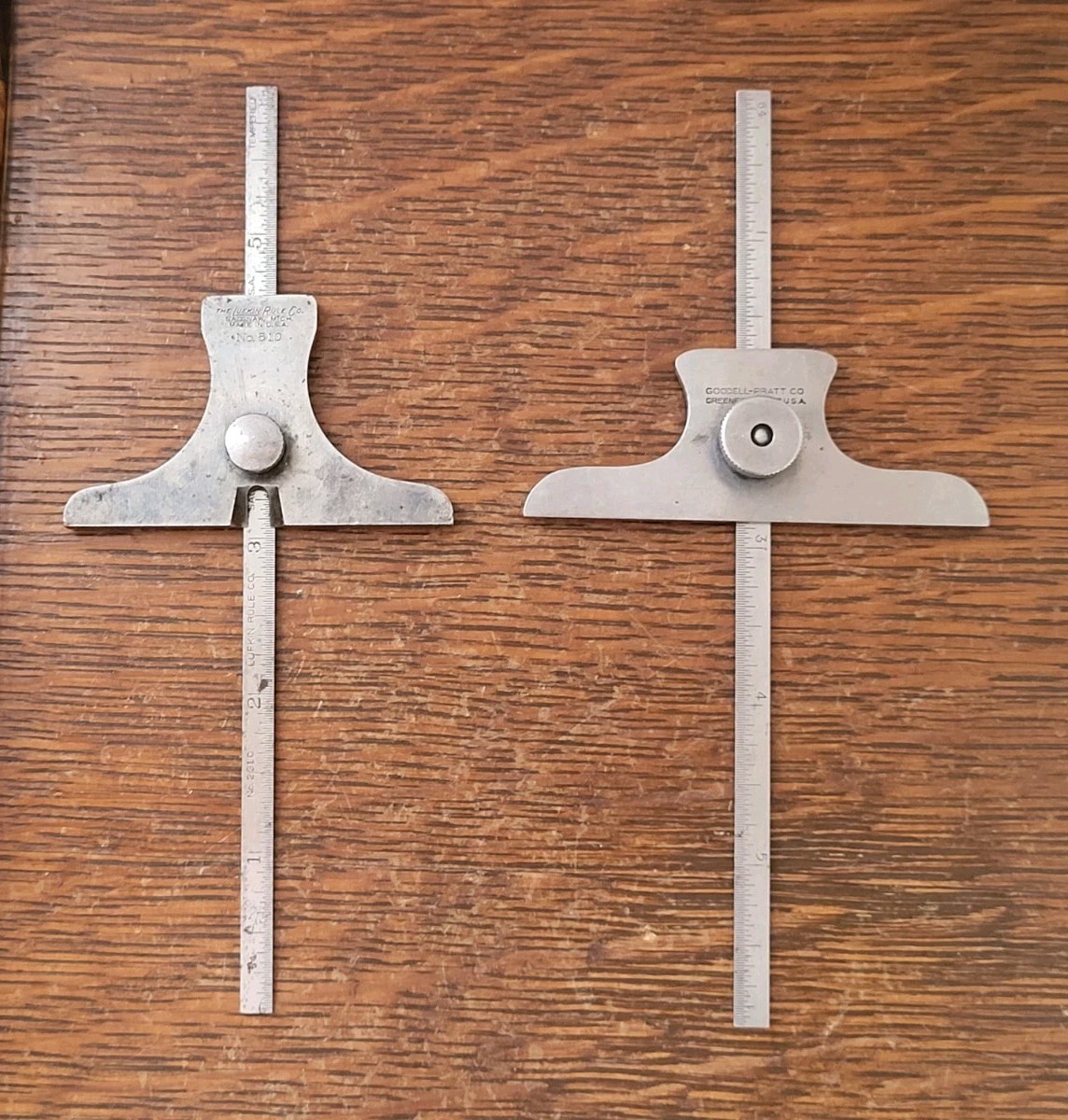 (2) Depth/Angle Gages - Lufkin Rule No. 510 w/No. 2310 6\ (2) Depth/Angle Gages - Lufkin Rule No. 510 w/No. 2310 6\