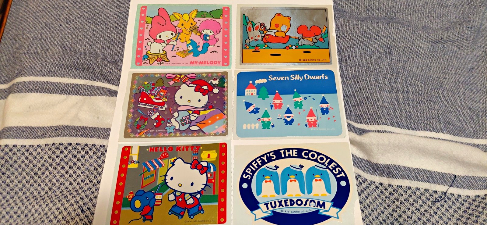  Pristine Vintage 1970s/1980s Sanrio Sticker Lot - 100% Original, Never Stuck 