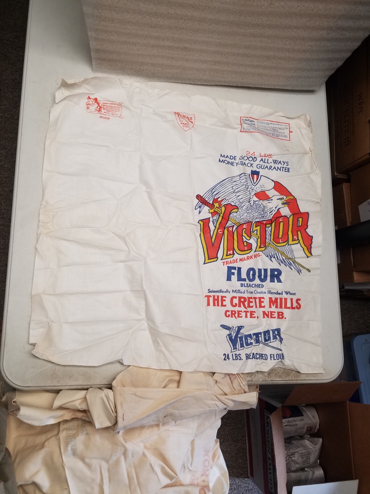 Vintage Bemis Victor 24 lb Flour Sack (V)