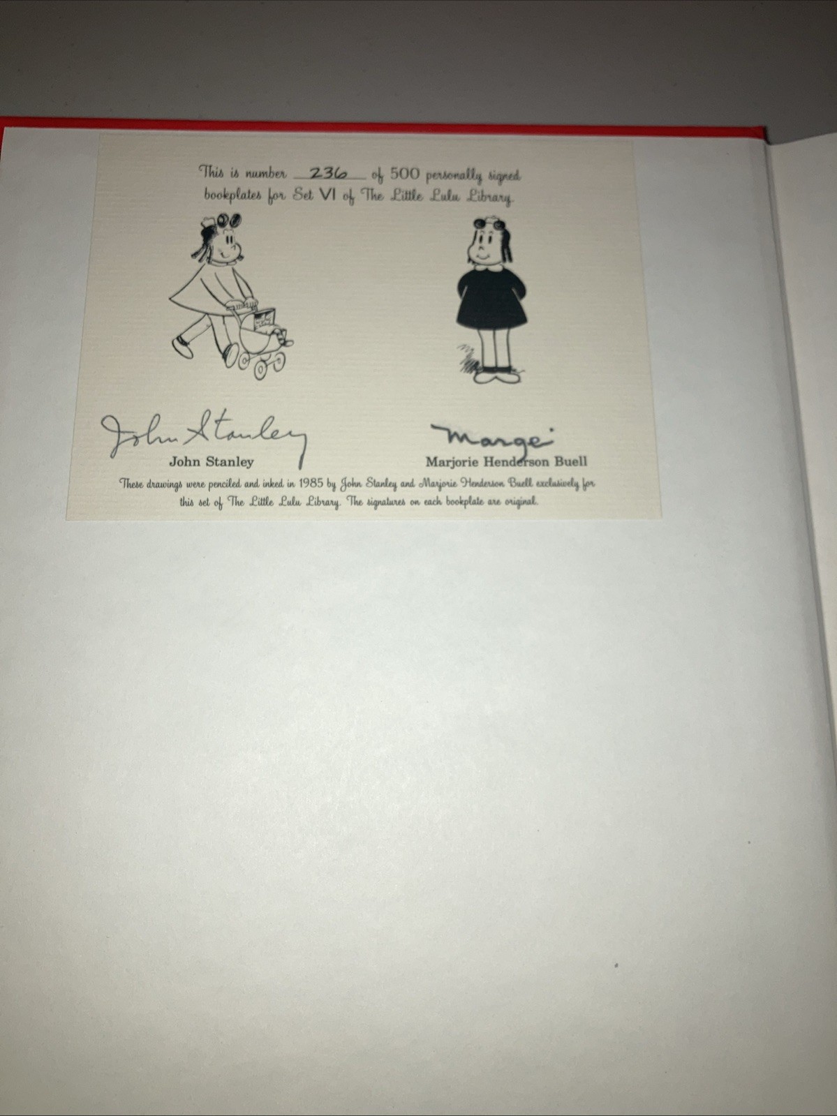 Marge’s Little Lulu Library Volume VI- Special Signature Autograph John Stanley 