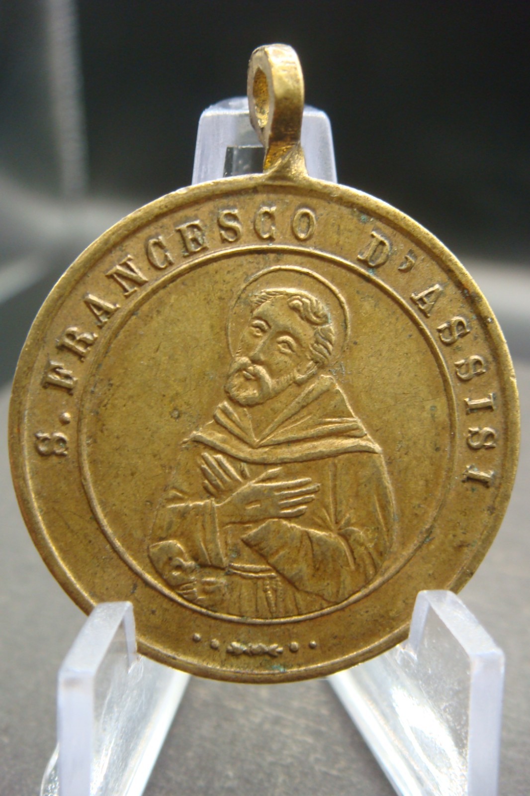 Antique 1882 St Francis of Assisi Italian 7th Centenary Centennial Bronze Medal