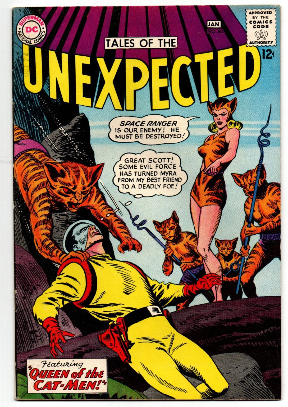Tales of the Unexpected #80 FN/VF 7.0 Queen of the Cat-Men DC Silver Age 1964 Tales of the Unexpected #80 FN/VF 7.0 Queen of the Cat-Men DC Silver Age 1964