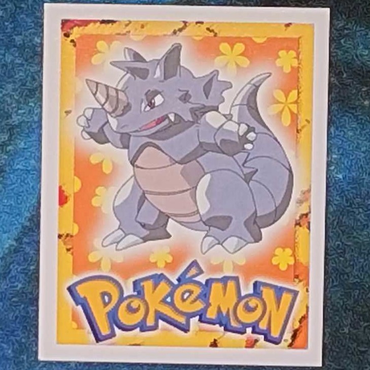 Rhydon #112 Pokemon Merlin Sticker NM