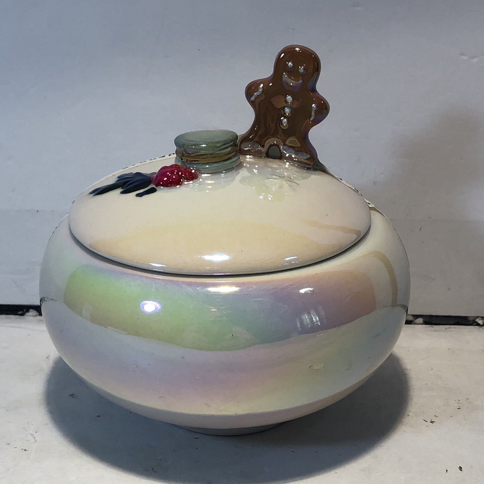 Anthropologie Dessert Themed Iridescent Ceramic Trinket Dish 5 in. Anthropologie Dessert Themed Iridescent Ceramic Trinket Dish 5 in.