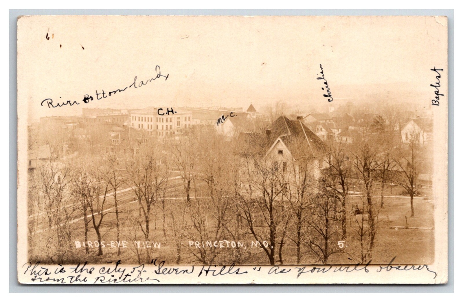RPPC ~ Princeton Mo ~ Bird's Eye View Missouri