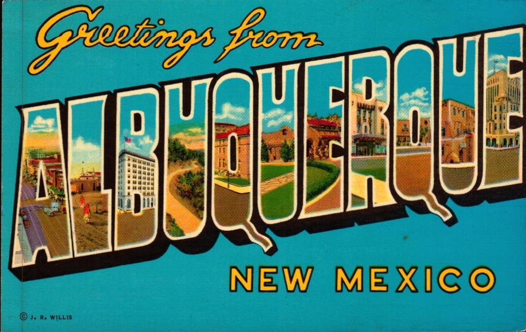 Vintage Postcard Large Letter Greetings From Albuquerque   NM