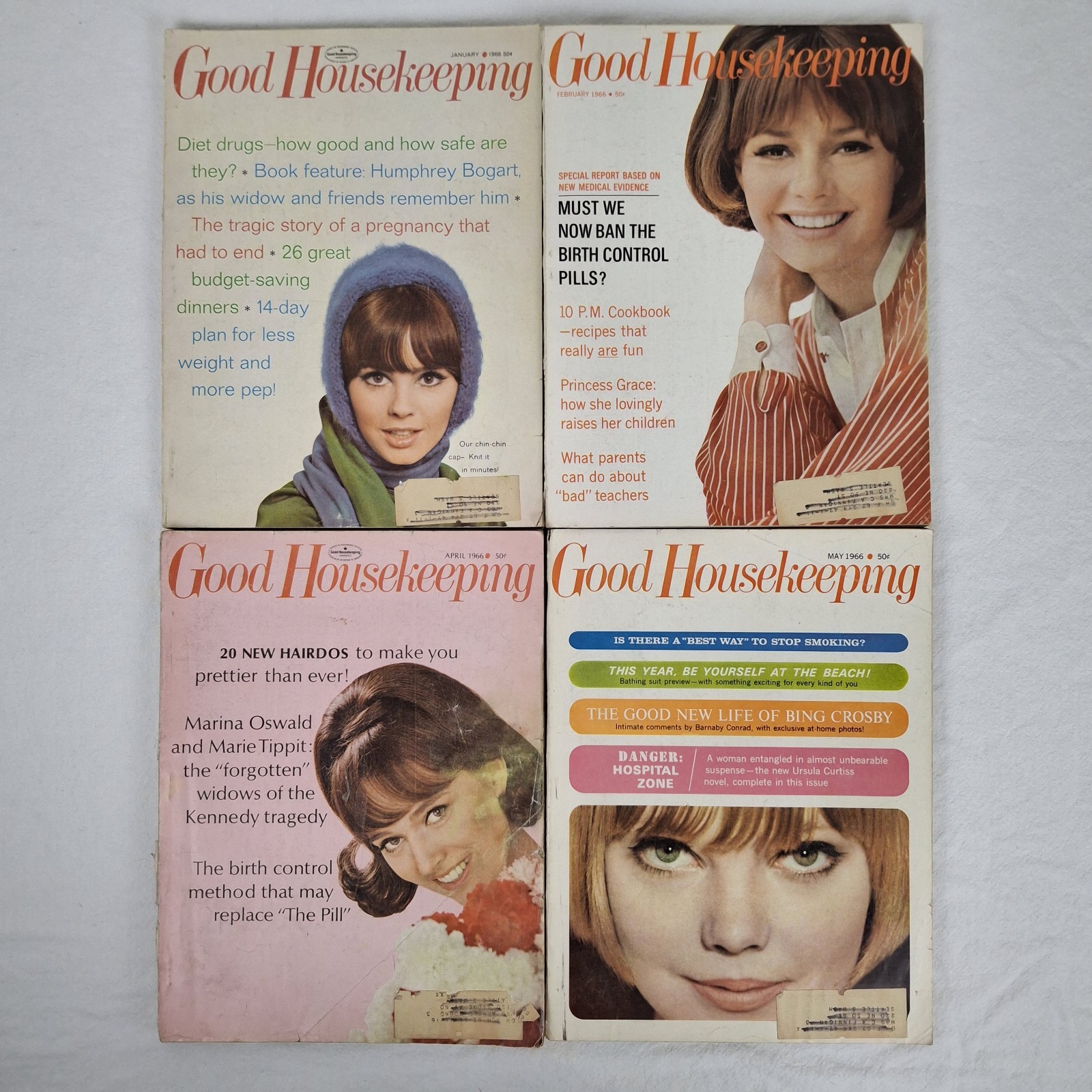 1966 GOOD HOUSEKEEPING Magazine Vtg Lot of 4 Retro MCM Women Holidays Ephemera 
