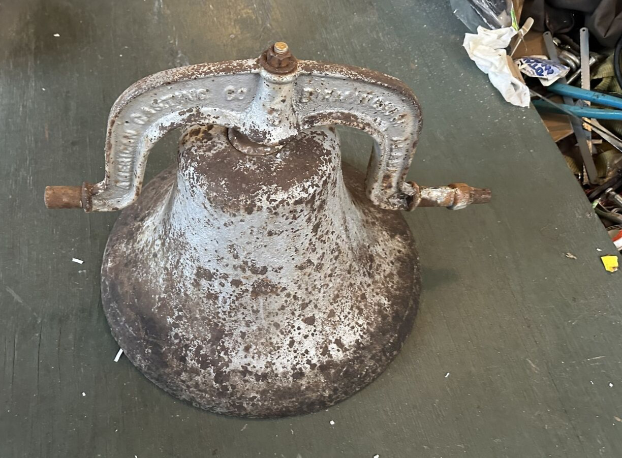 Antique American Casting Circ. 1900 Bell From School House Large 22 Inch