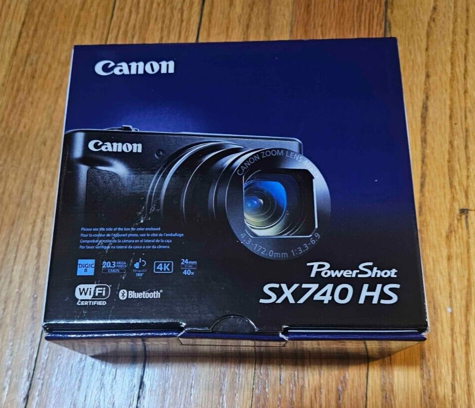 Canon PowerShot SX740 HS Wi-Fi 4K Digital Camera (Black) 2955C001 NEW Canon PowerShot SX740 HS Wi-Fi 4K Digital Camera (Black) 2955C001 NEW