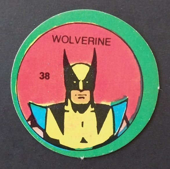 1980 Marvel Terrabusi Wolverine Rookie Disc #38 Argentina Rare 1980 Marvel Terrabusi Wolverine Rookie Disc #38 Argentina Rare