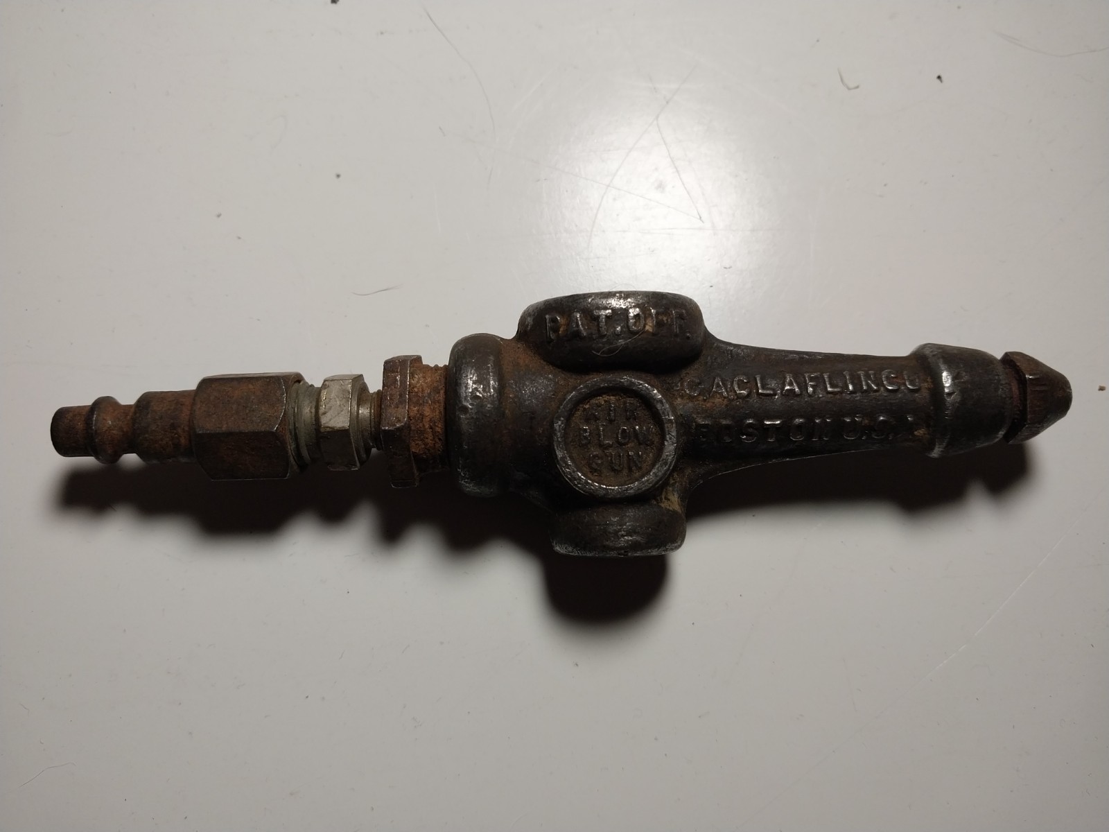 Vtg  C.A Claflin Bang Pruf Chuck Air Blow Gun Tool Parts Boston Mass MA USA Auto