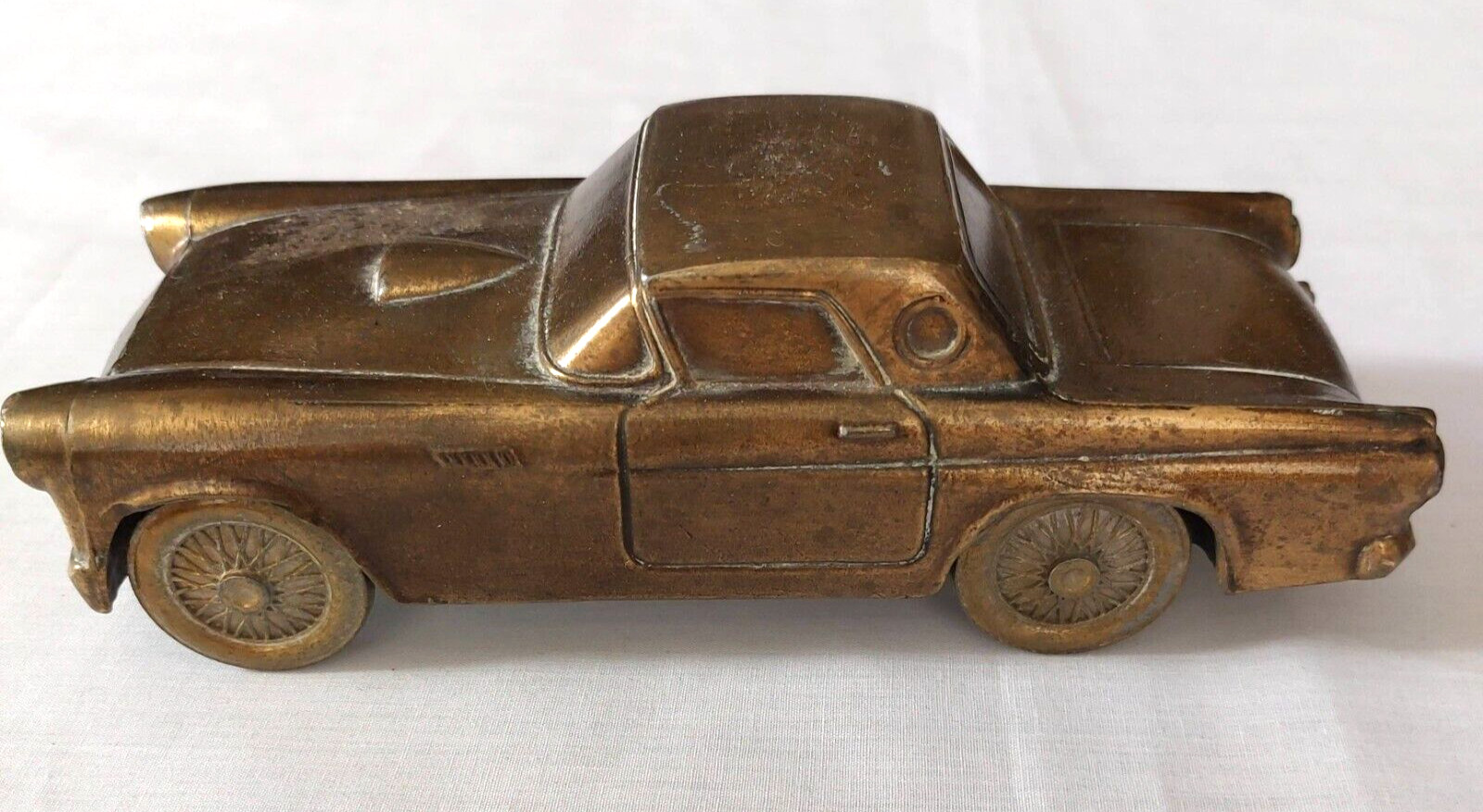 VTG VINTAGE BANTHRICO 1955 FORD T-BIRD METAL CAR PIGGY BANK PEOPLES SAVINGS 7\ VTG VINTAGE BANTHRICO 1955 FORD T-BIRD METAL CAR PIGGY BANK PEOPLES SAVINGS 7\