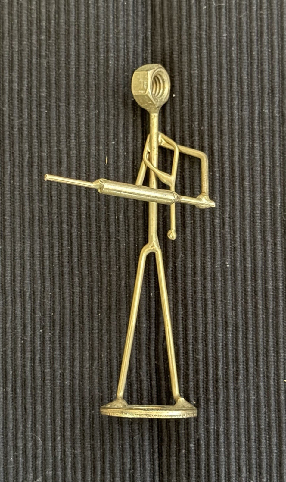 HANDMADE VINTAGE DOCTOR NURSE SCULPTURE WELDED NUTS BOLTS FIGURE RARE HANDMADE VINTAGE DOCTOR NURSE SCULPTURE WELDED NUTS BOLTS FIGURE RARE