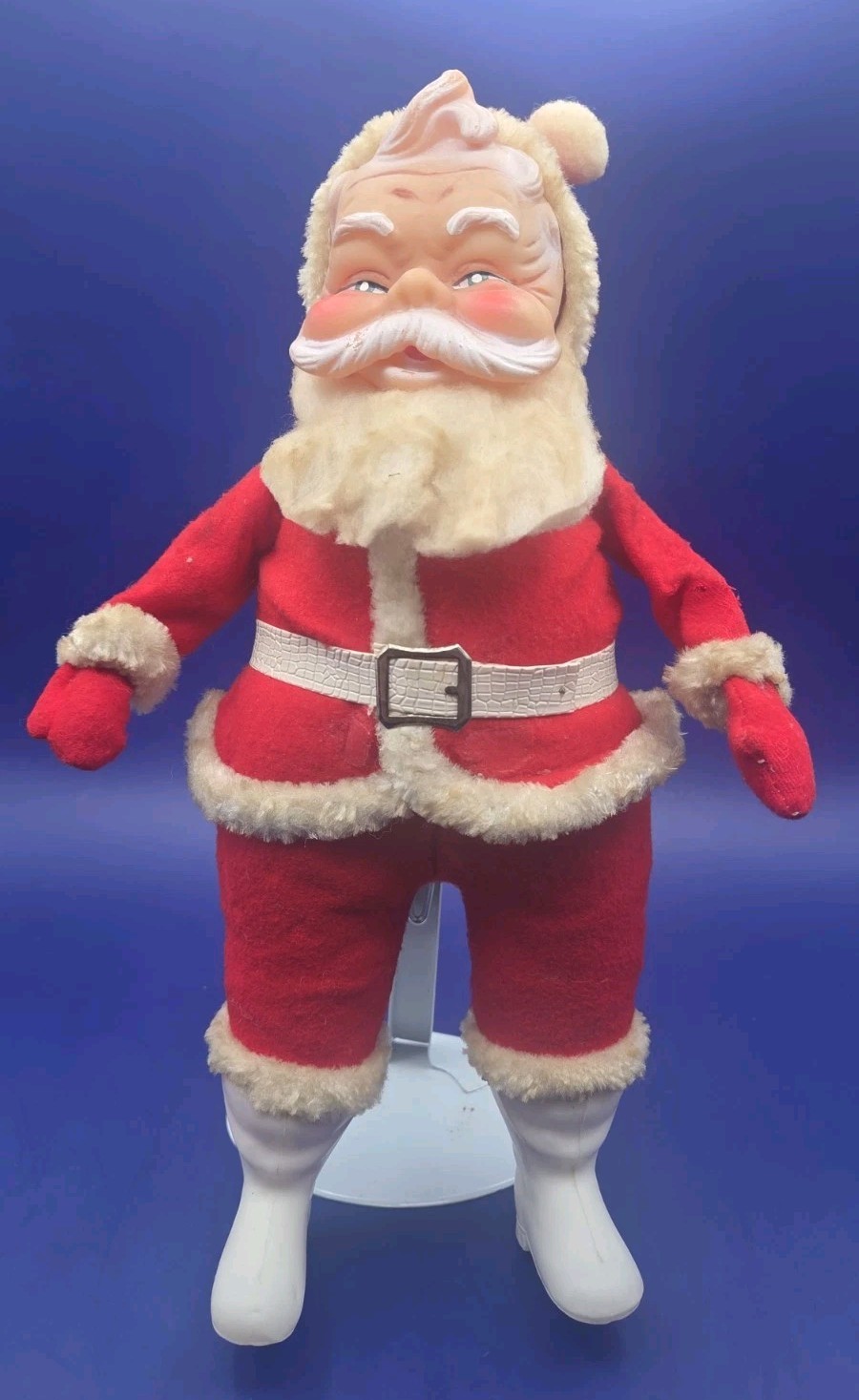 Vintage Rushton Rubber Face Santa Claus Doll Christmas 13