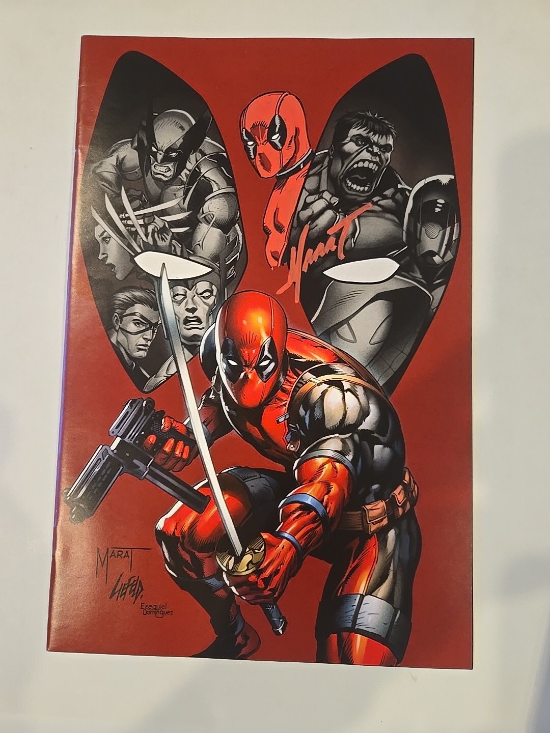 Deadpool Team Up 1 Rob Liefeld  Virgin  Marat Mychaels Signed & Remarked COA