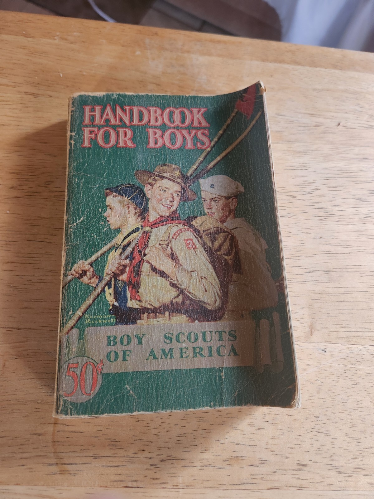 Vintage 1940 Handbook For Boys Boy Scouts of America, cover art Norman Rockwell Vintage 1940 Handbook For Boys Boy Scouts of America, cover art Norman Rockwell