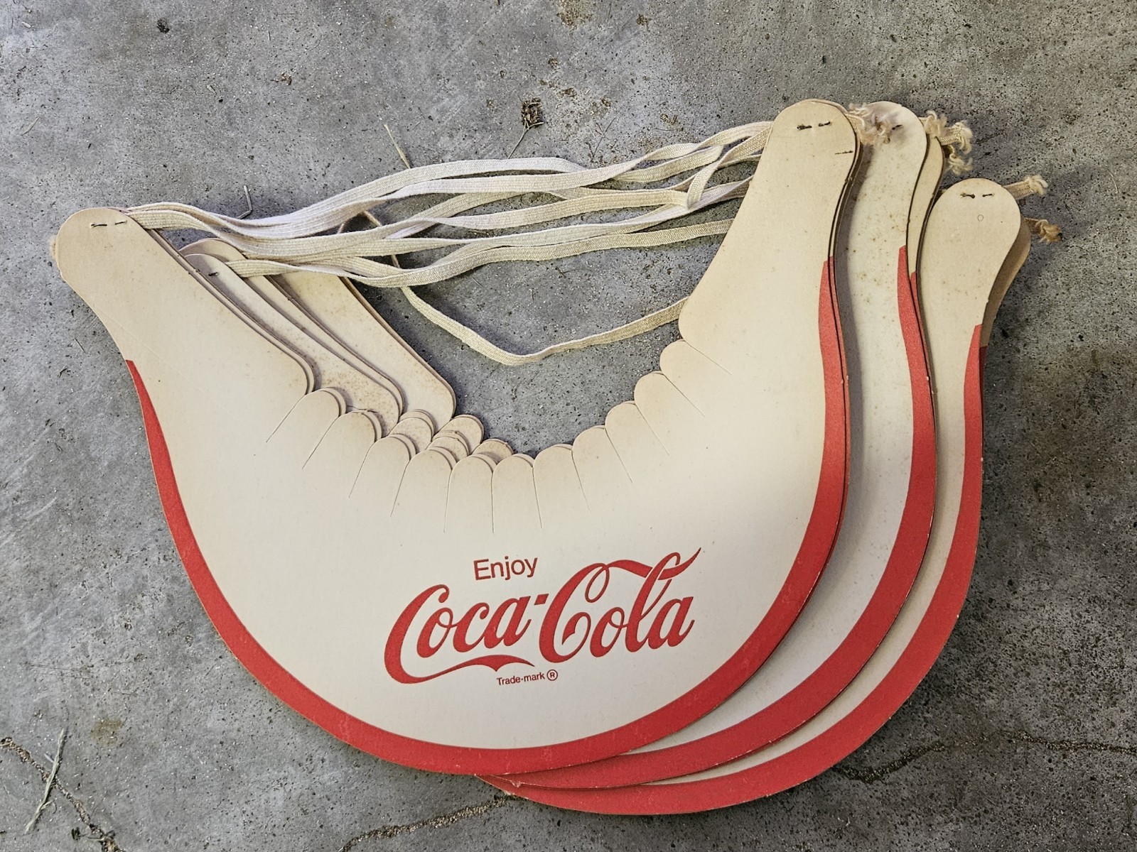 8 Coca Cola Sun Hat Visors NOS New Old Stock 1960s-1970s? 8 Coca Cola Sun Hat Visors NOS New Old Stock 1960s-1970s?