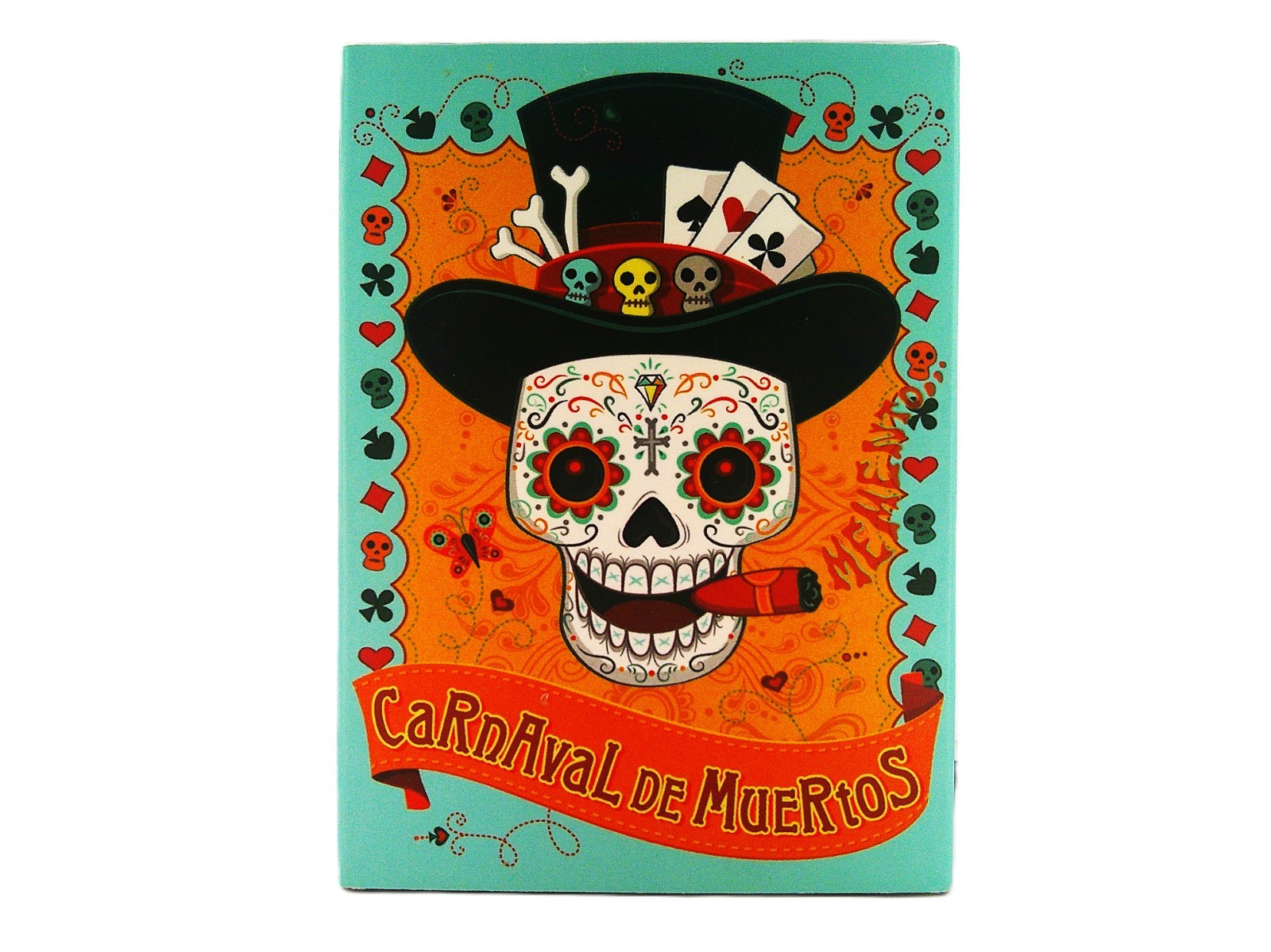 ONE OPENED DOUBLE-DECK IN SLEEVE OF CARNAVAL DE MUERTOS PLAYING CARDS, NOIR ARTS ONE OPENED DOUBLE-DECK IN SLEEVE OF CARNAVAL DE MUERTOS PLAYING CARDS, NOIR ARTS