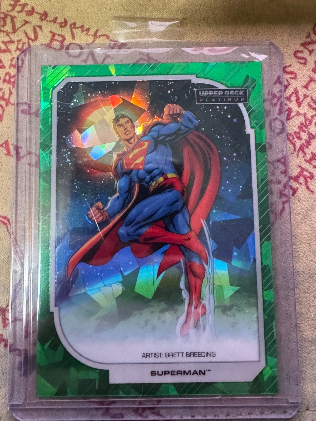 2026 UD DC Platinum Superman (Clark Kent) Green Crackle #13/99 2026 UD DC Platinum Superman (Clark Kent) Green Crackle #13/99